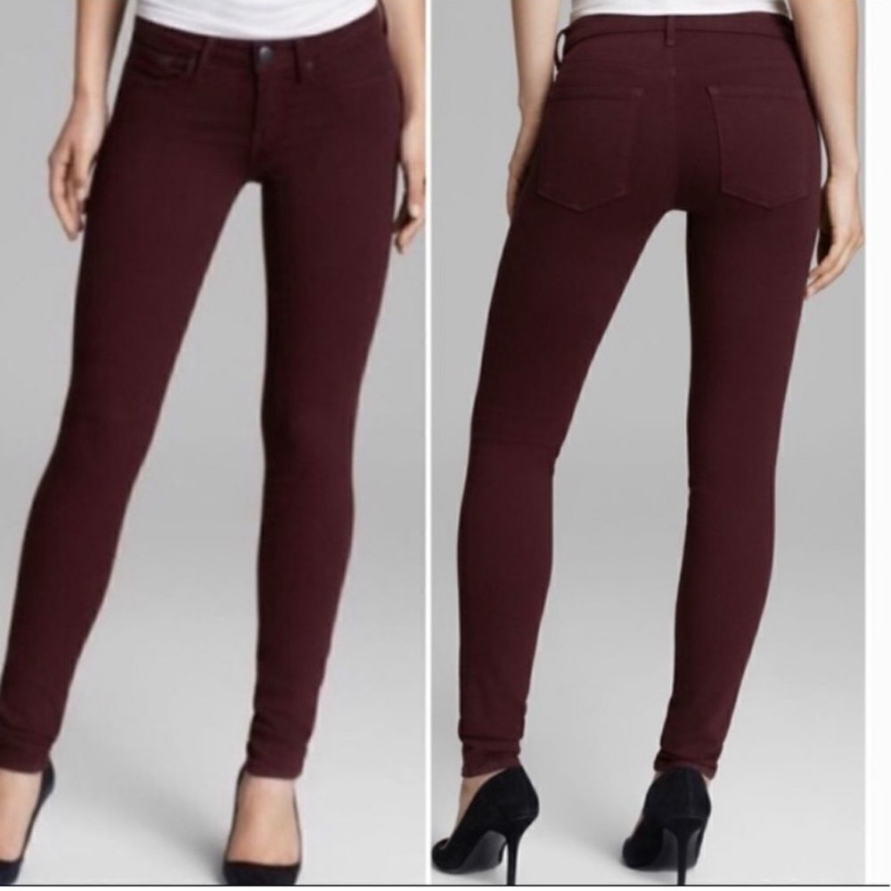 VINCE Women’s Riley Legging‎ Wine Size 26 Stretch Denim Slim Cut 29” Inseam